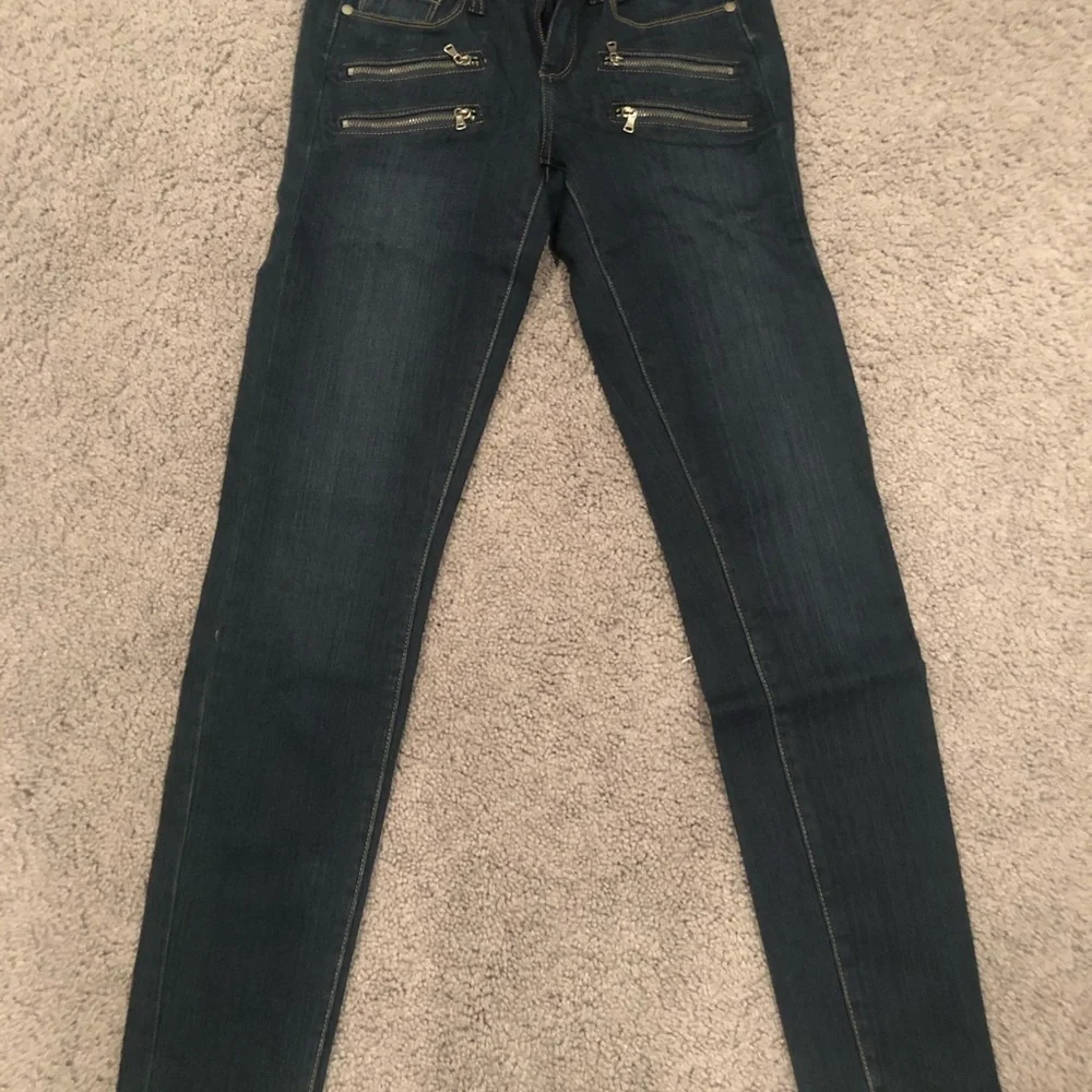 Paige Edgemont Skinny Dark Wash Blue Jeans - 26 - Picture 6 of 7